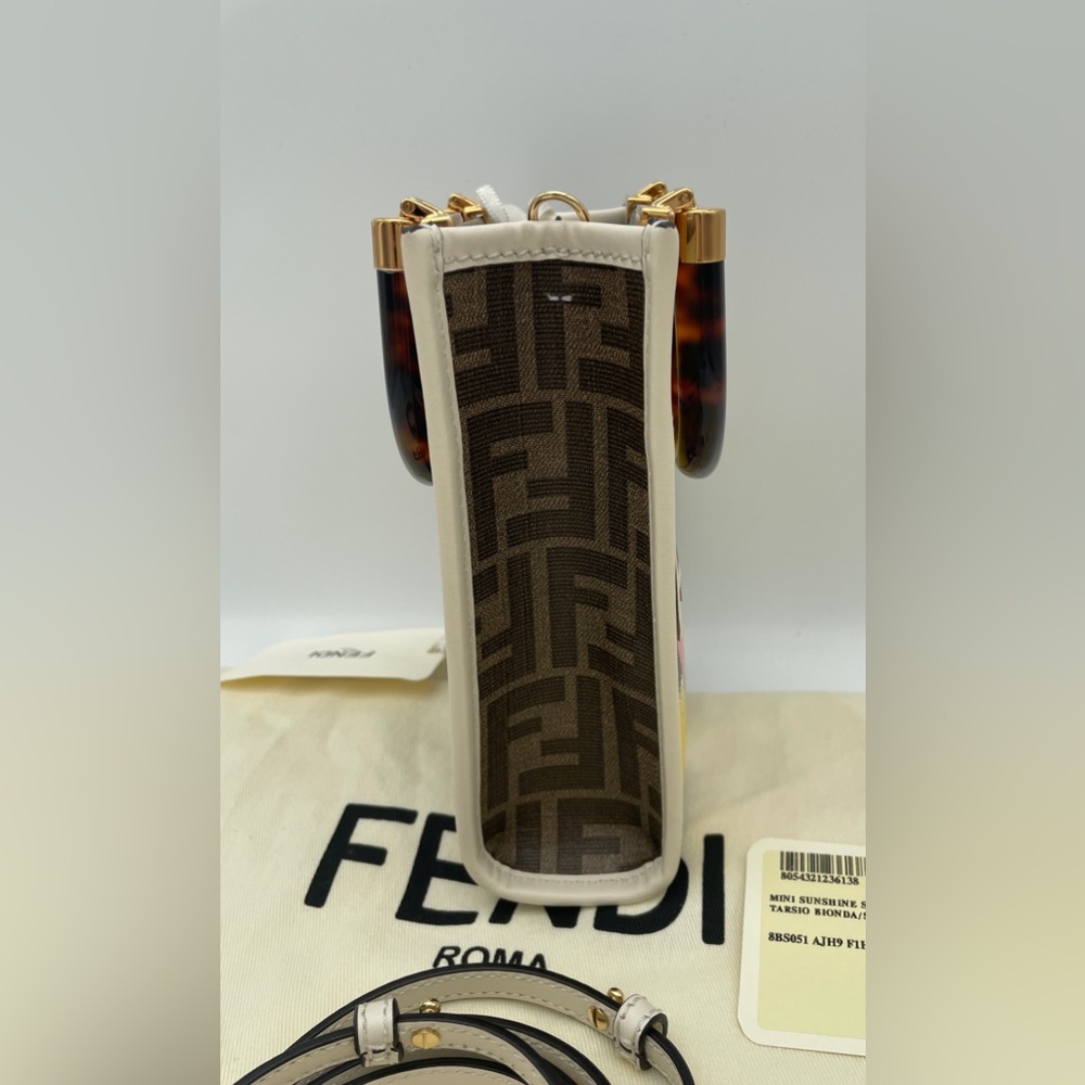 NEW FENDI MINI SUNSHINE FF SUMMER  CROSSBODY TOTE BAG PURSE NWT AUTH! - Picture 8 of 13